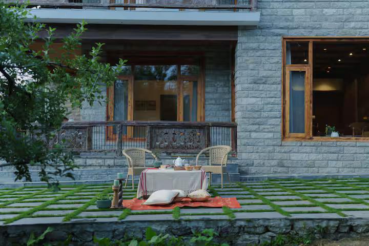 Tranquil Bedroom with Apple Orchard x Solis Nature