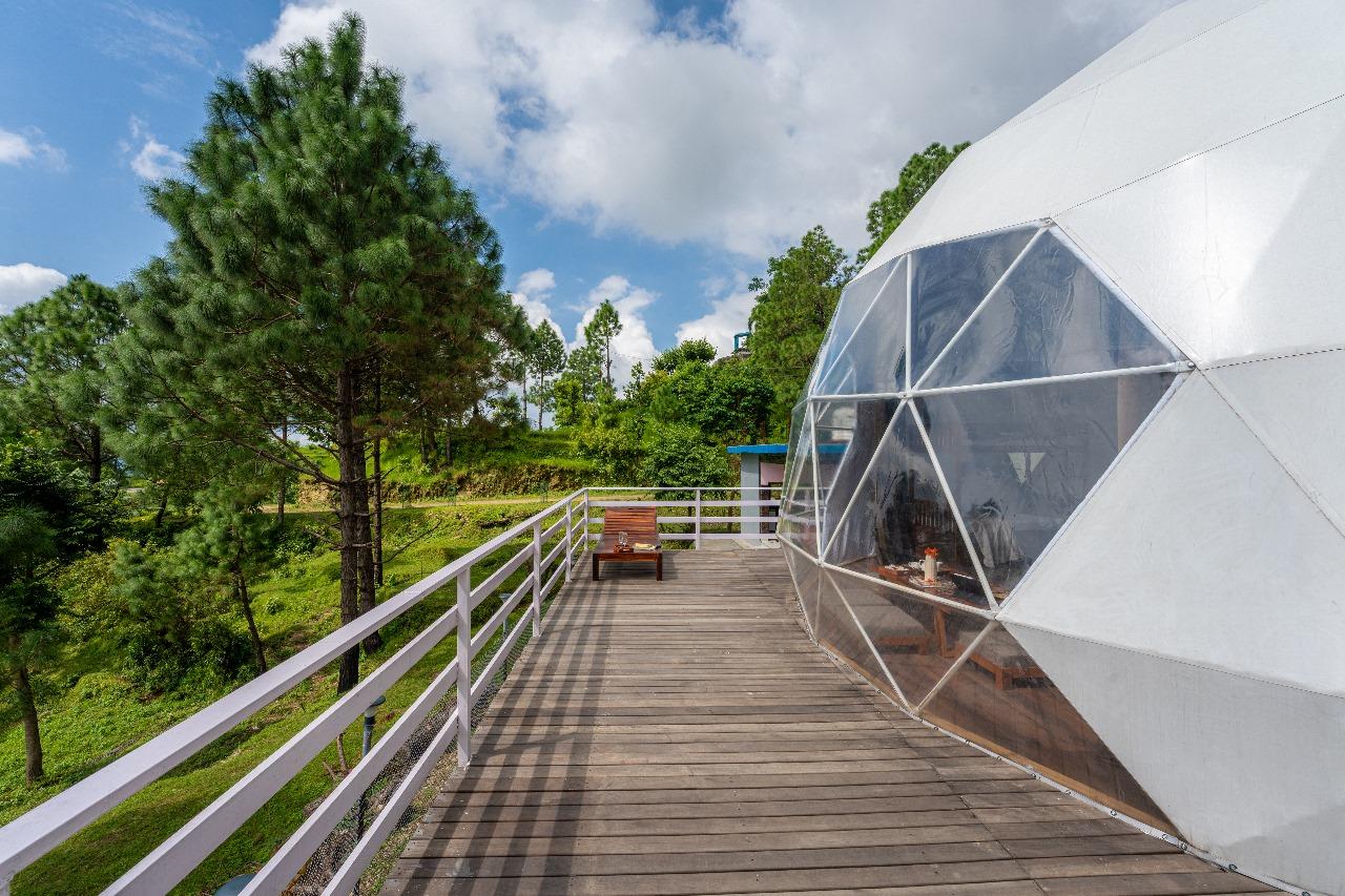 Glamp Echo Corbett, Geodesic Dome-Canopy x Solis Nature