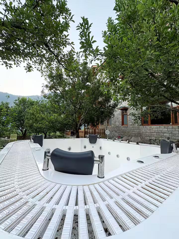 Rustic Stone Room with Balcony x Solis Nature