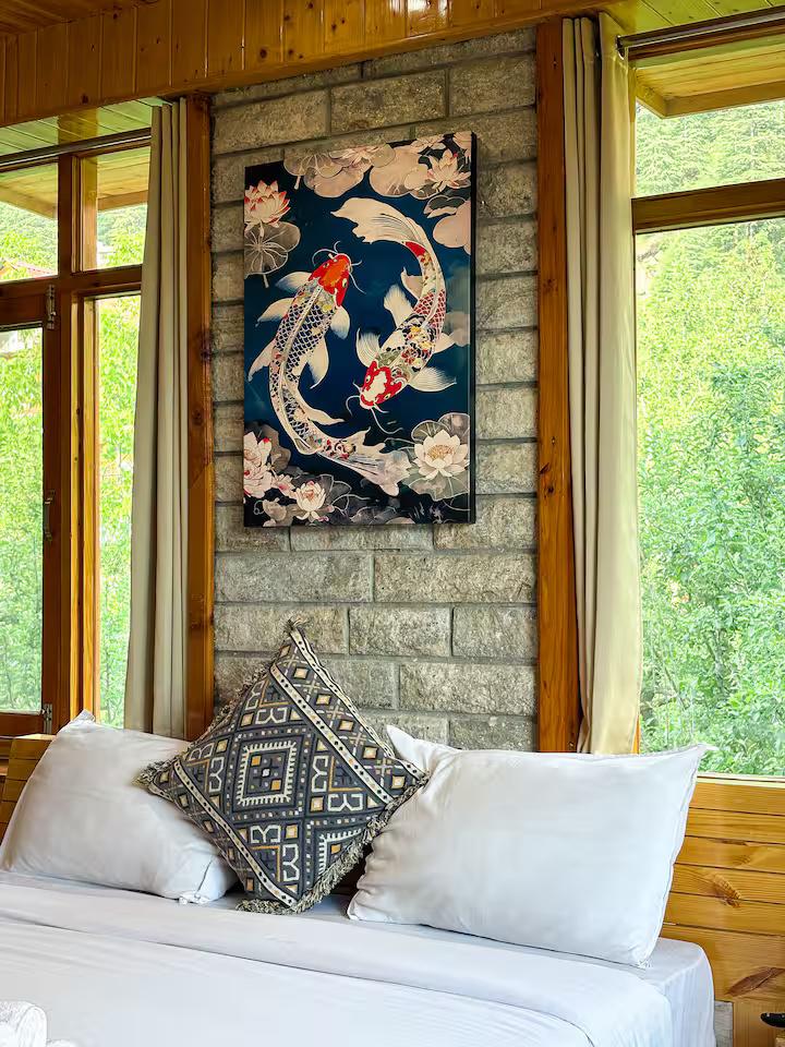 Rustic Stone Room with Balcony x Solis Nature