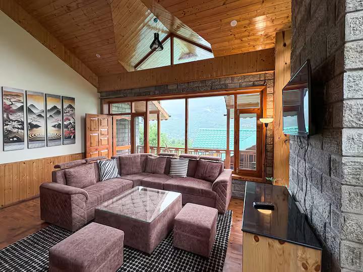 Rustic Stone Room with Balcony x Solis Nature