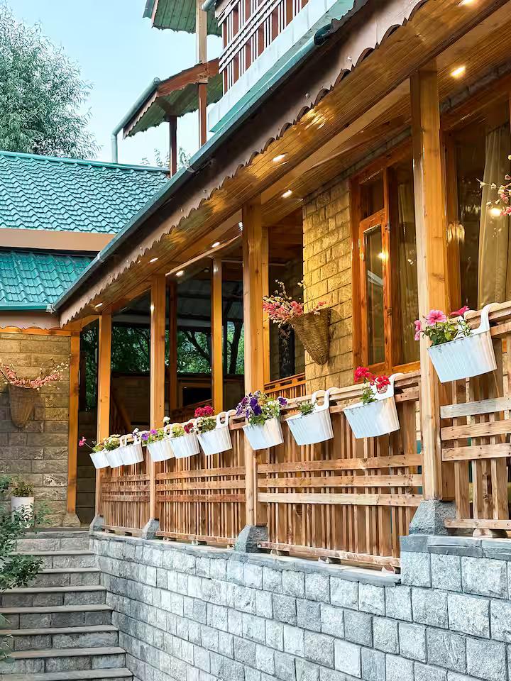 Rustic Stone Room with Balcony x Solis Nature
