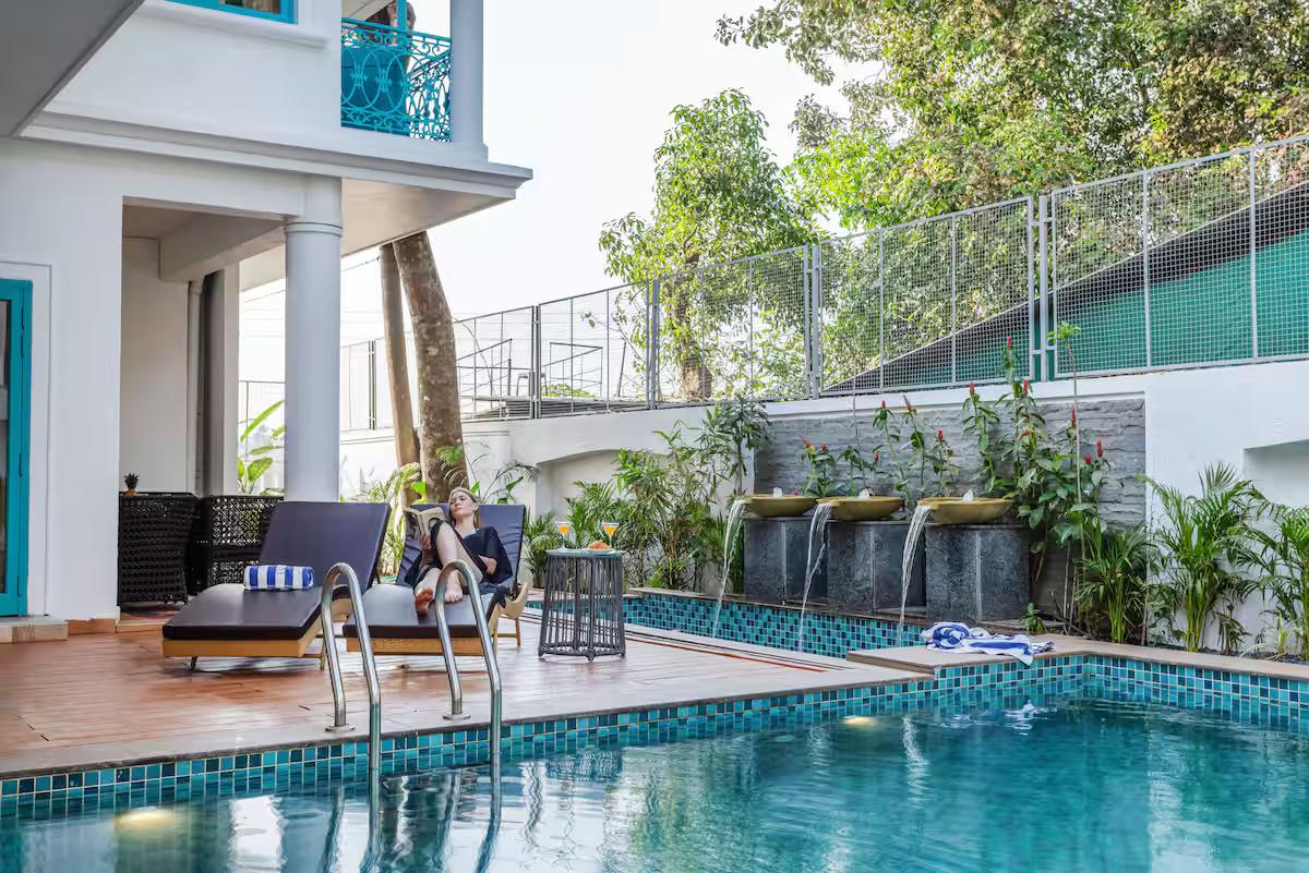 Ivory 5 BHK Private Pool Villa near Calangute x Solis Nature