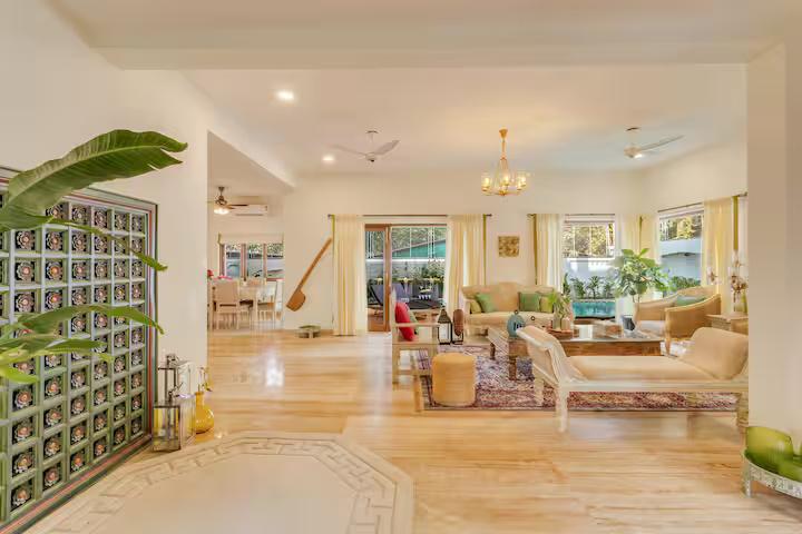 Amber 4 BR Private Pool Villa near Calangute x Solis Nature