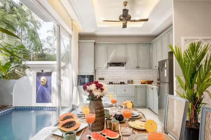 Amora - 4 BHK Private Pool Villa Near Calangute x Solis Nature