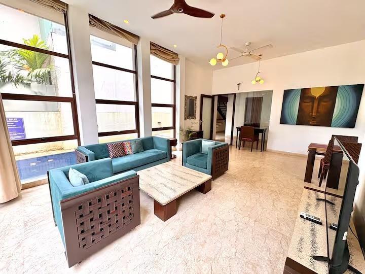 Balinese 3BHK Villa | Pvt Pool & Garden | Candolim x Solis Nature