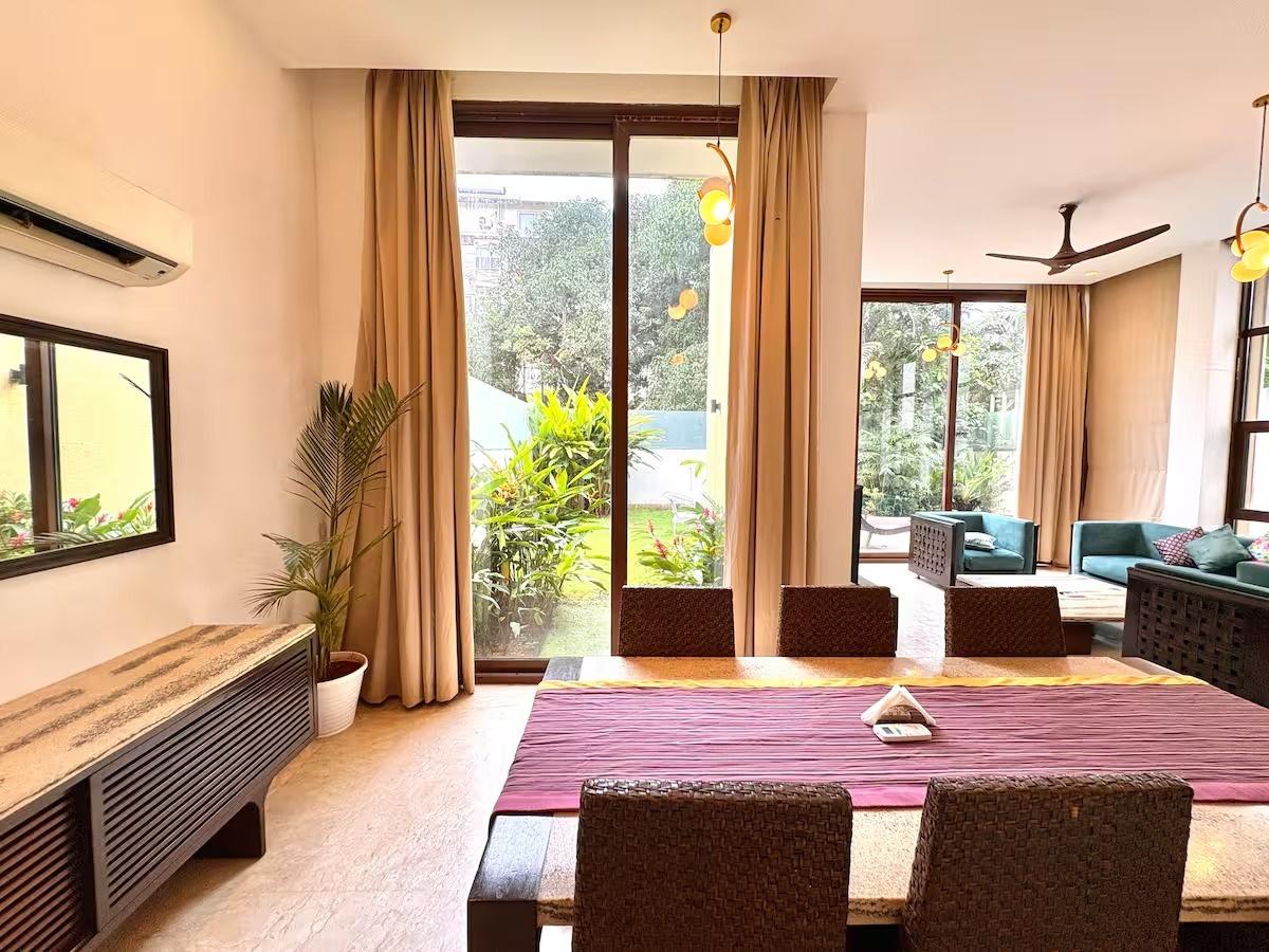 Balinese 3BHK Villa | Pvt Pool & Garden | Candolim x Solis Nature