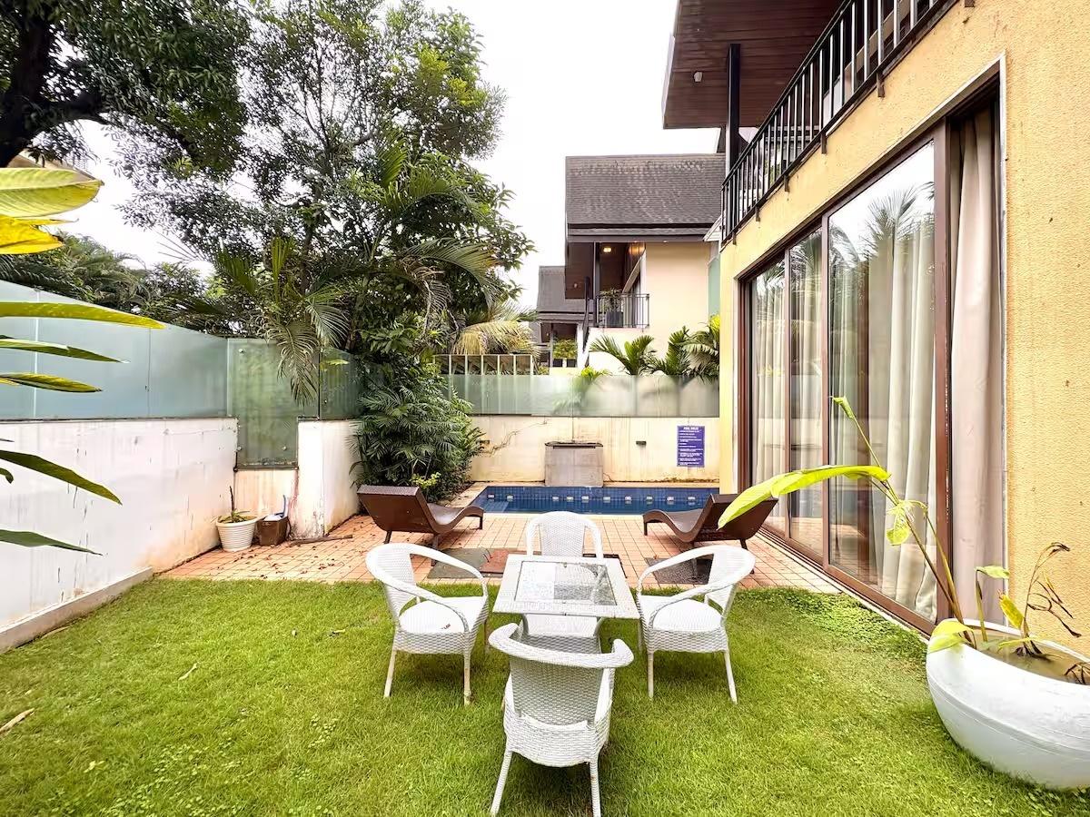 Balinese 3BHK Villa | Pvt Pool & Garden | Candolim x Solis Nature