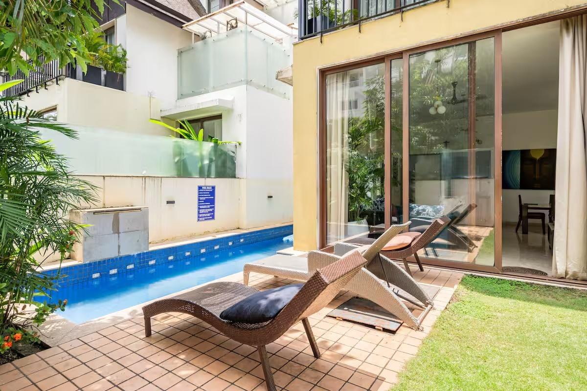 Balinese 3BHK Villa | Pvt Pool & Garden | Candolim x Solis Nature